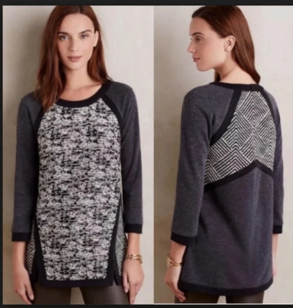 Anthropologie Harlyn Long Sleeve Pullover Tunic Size Small